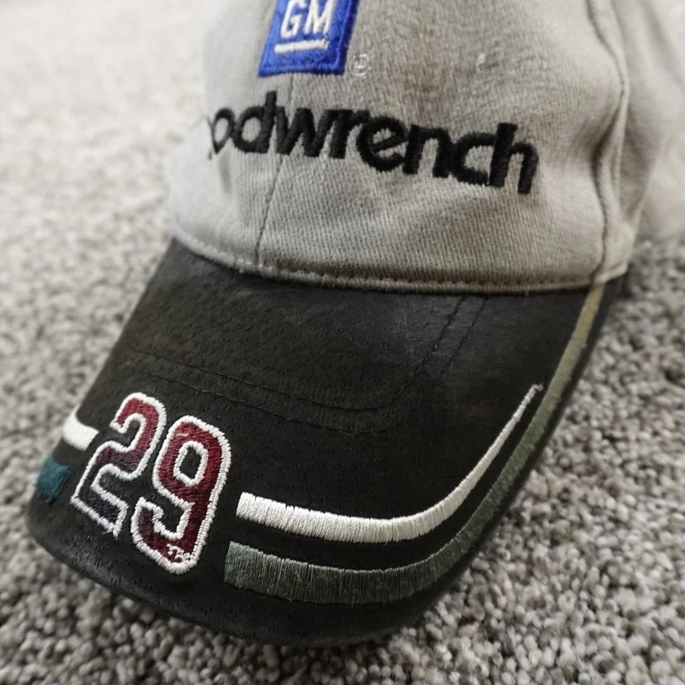 VTG Kevin Harvick Hat Mens Strap Back Cap Gray Black Nascar 10 Goodwrench Racing